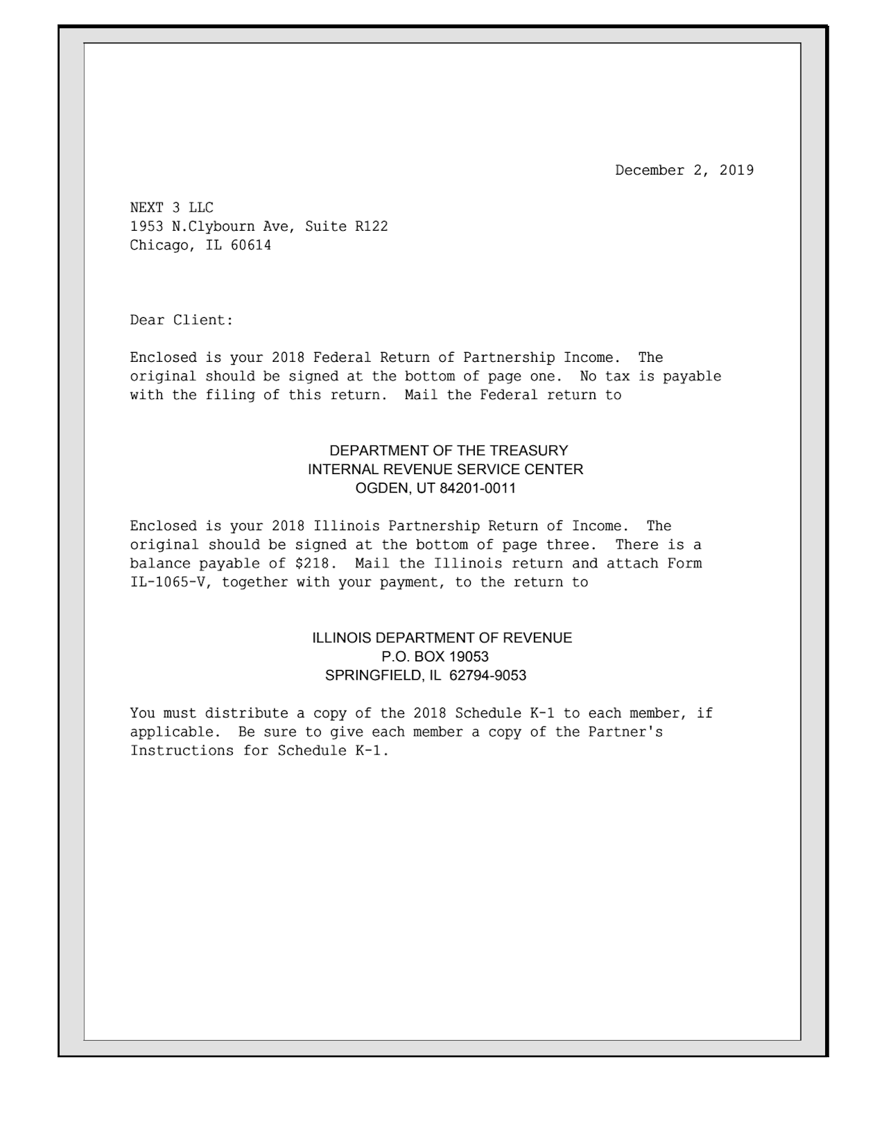 Tax Return Preparation